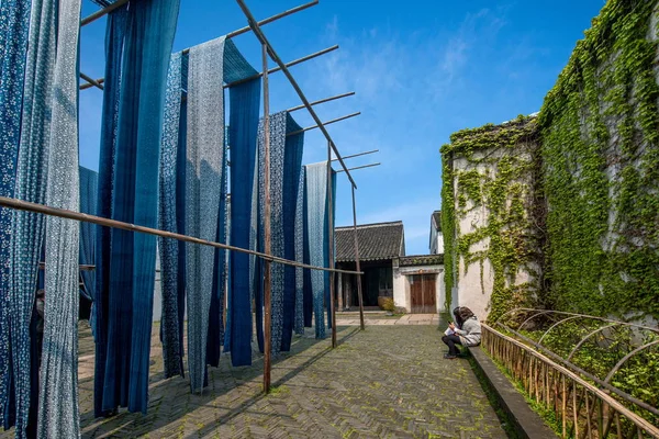 Jiaxing Wuzhen East Gate Hongyuan Thaï Teinture — Photo