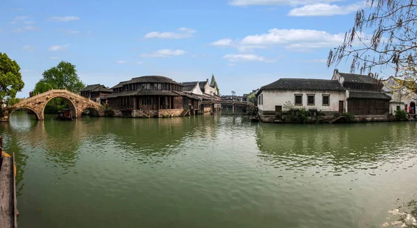 Zhejiang Jiaxing Wuzhen Xigu wody — Zdjęcie stockowe