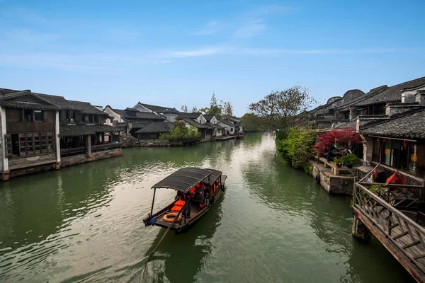 Zhejiang Jiaxing Wuzhen Xigu agua — Foto de Stock