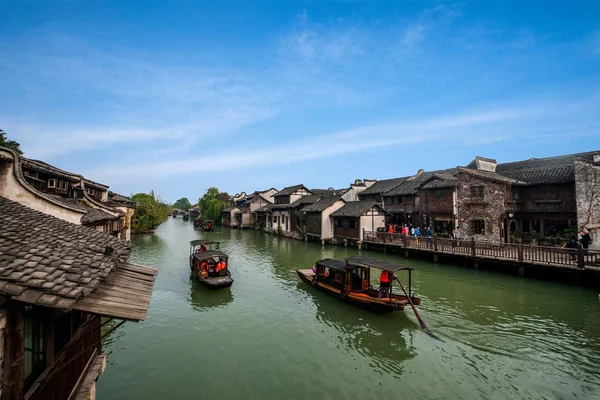 Zhejiang Jiaxing Wuzhen Xigu wody — Zdjęcie stockowe