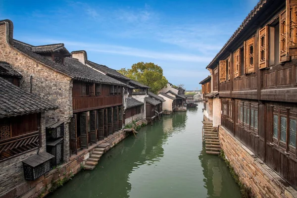 Zhejiang Jiaxing Wuzhen Xigu water — Stockfoto