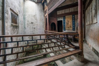 Chengchen kilisede Hongcun County, Yixian County, Anhui eyaleti sanat oyma ahşap