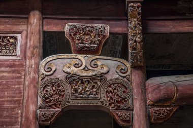 Chengchen kilisede Hongcun County, Yixian County, Anhui eyaleti sanat oyma ahşap