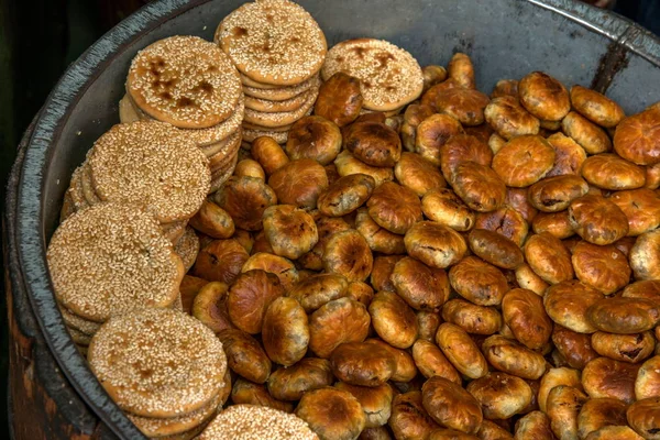 Anhui Yixian Hongcun nombre bocadillos pequeños pasteles crujientes —  Fotos de Stock