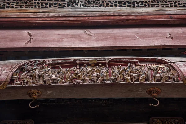 木雕艺术的程琛教会在安徽省黟县宏村县 — 图库照片
