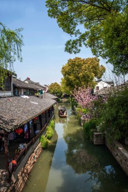 Suzhou şehir Luzhi kasaba evleri