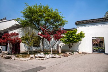 Suzhou şehir Luzhi kasaba evleri