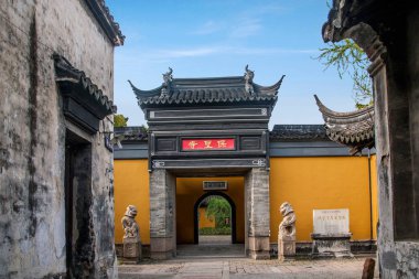 Suzhou şehir Luzhi Antik şehir of St. Temple