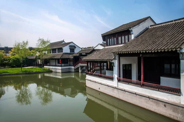 Parque Cultural Suzhou Luzhi Cidade Antiga Jiangnan — Fotografia de Stock