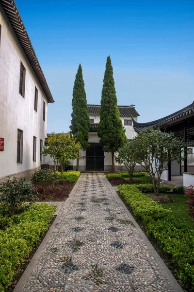 Suzhou City Luzhi starożytnego miasta Paul Temple w Ye Sheng Tao Memorial Hall — Zdjęcie stockowe