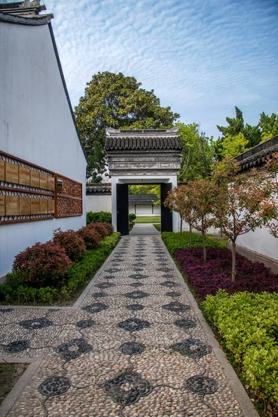 Suzhou City Luzhi oude stad van Paul Temple in de gij Sheng Tao Memorial Hall — Stockfoto