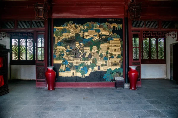 Città di Wujiang, con l'antica città di Pearl Tower Garden Architettura Giardino — Foto Stock