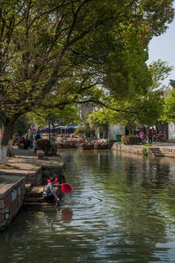 Wujiang şehir küçük köprüler insan antik kenti ile