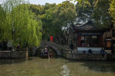 Wujiang şehir küçük köprüler insan antik kenti ile