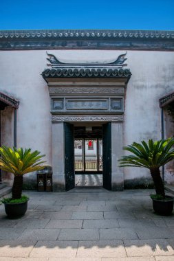 Tongli antik kenti Wujiang City bahçede Genglutang inşaatı