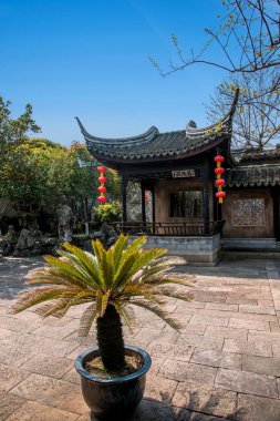 Tongli antik kenti Wujiang City bahçede Genglutang inşaatı