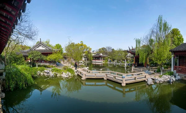 Wujiang město s starobylé město Pearl Tower zahrada zahradní pavilon skalek — Stock fotografie