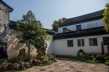 Tongli antik kenti Wujiang City bahçede Genglutang inşaatı