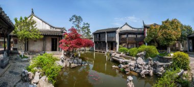 Wujiang şehir, Antik şehir Qiao Le Tang Bahçe taş döşeli bahçe köşk