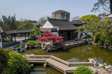 Wujiang şehir, Antik şehir Qiao Le Tang Bahçe taş döşeli bahçe köşk