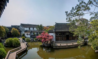 Wujiang şehir, Antik şehir Qiao Le Tang Bahçe taş döşeli bahçe köşk