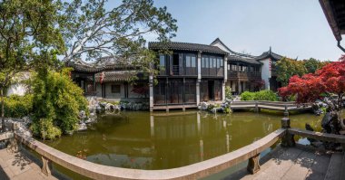 Wujiang şehir, Antik şehir Qiao Le Tang Bahçe taş döşeli bahçe köşk