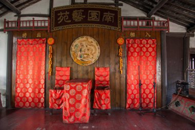 Wujiang şehir Tongli Town South Park çay House sahne