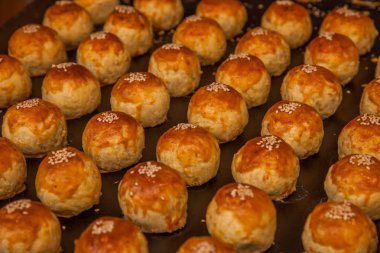 Wujiang şehir Tongli kasaba ticari sokak aperatifler aperatifler her türlü