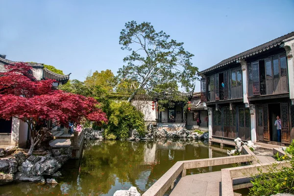 Wujiang şehir, Antik şehir Qiao Le Tang Bahçe taş döşeli bahçe köşk