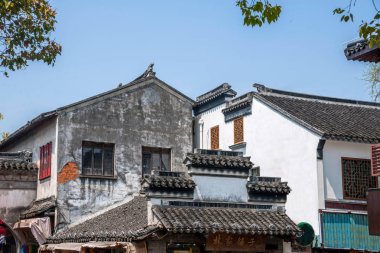 Wujiang şehir küçük köprüler insan antik kenti ile