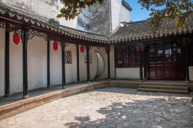 Wujiang şehir antik kenti Jiayin Kilisesi ile