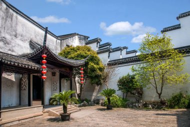 Wujiang şehir antik kenti Jiayin Kilisesi ile