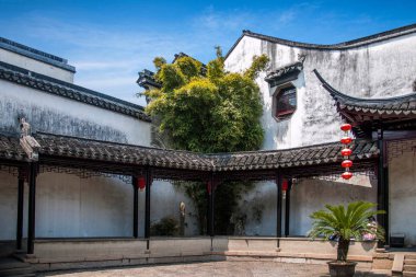 Wujiang şehir antik kenti Jiayin Kilisesi ile