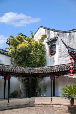 Wujiang şehir antik kenti Jiayin Kilisesi ile