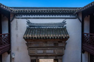 Wujiang şehir antik kenti Jiayin Kilisesi ile