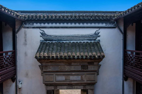 Wujiang City z miasta starożytnego Kościoła Jiayin — Zdjęcie stockowe