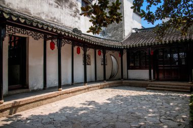 Wujiang şehir antik kenti Jiayin Kilisesi ile