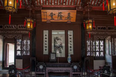 Wujiang şehir antik kenti Jiayin Kilisesi ile