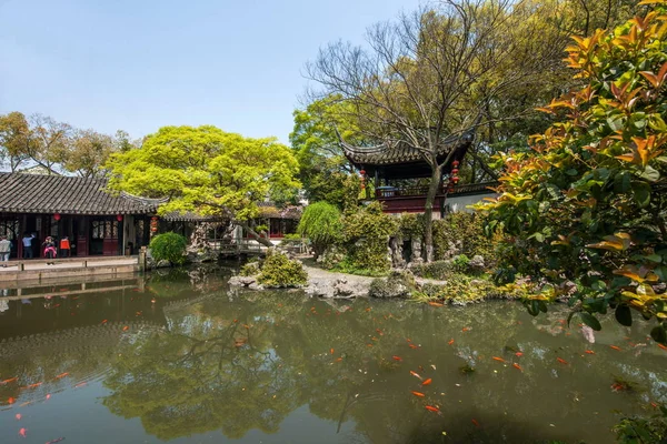 Wujiang City with the ancient town of retreat garden garden waterside — Stock Photo, Image