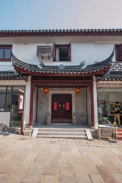 Ciudad de Wujiang con la antigua ciudad de las características de la arquitectura —  Fotos de Stock