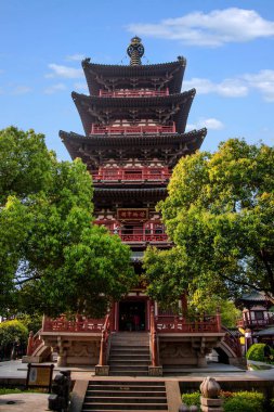 Suzhou Hanshan Tapınağı Pu Ming kule hastane