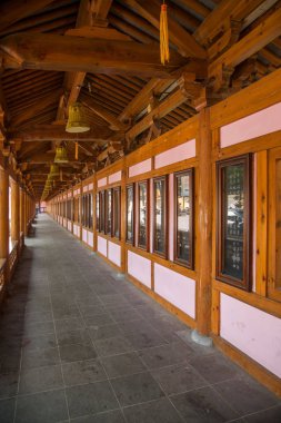 Suzhou Hanshan Tapınağı Puming Kulesi koridor