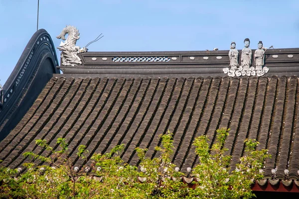 Suzhou Han Shan tempel Pumi toren met uitzicht op het klooster — Stockfoto