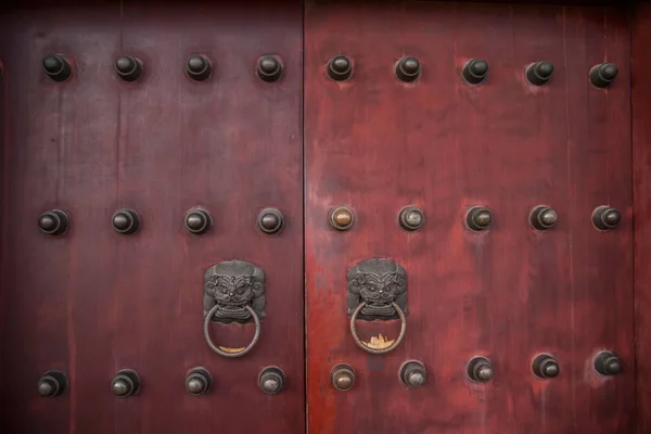 Suzhou Hanshan Tapınağı Pu Ming kulesi kapısı — Stok fotoğraf