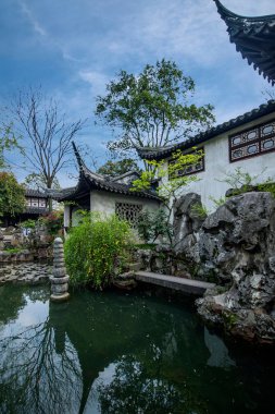 Suzhou klasik Bahçe Bahçe Bahçe waterside kalmak