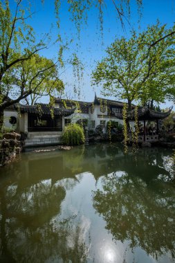 Suzhou klasik Bahçe Bahçe Bahçe waterside kalmak