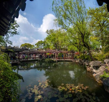 Suzhou klasik Bahçe Bahçe Bahçe waterside kalmak