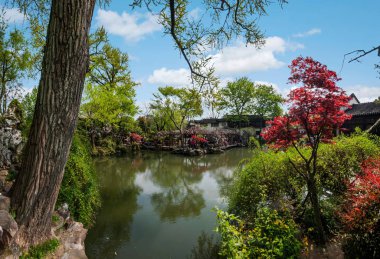 Suzhou klasik Bahçe Bahçe Bahçe waterside kalmak