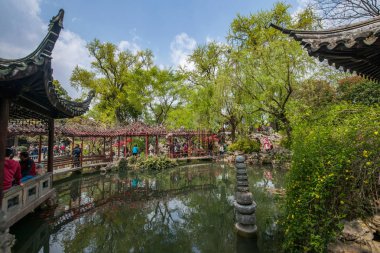 Suzhou klasik Bahçe Bahçe Bahçe waterside kalmak