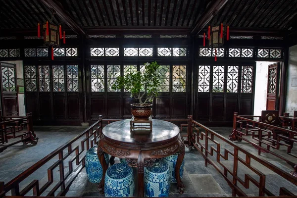 Suzhou klasické zahrada zahradní stavby — Stock fotografie